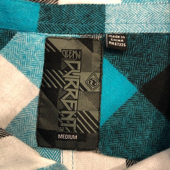 NEW-Ocean Current-Soft Cotton Flannel Shirt-Sz M - Picture 5 of 5